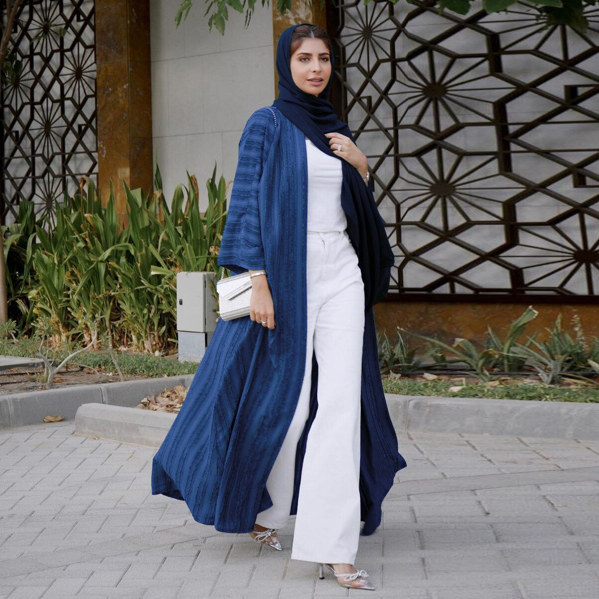 Colors Ramadan Eid Djellaba Abaya Dubai Long Sleeve Muslim Dress Kimono Opened Abaya Dubai Muslim Islam Abayas With Belt