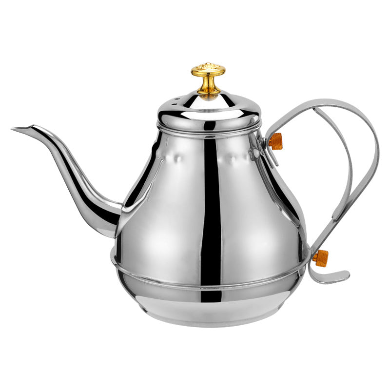 1.2/1.8L Latin Pot Stainless Steel Tea Pot with Tea Strainer Teapot Coffee Pot Induction Cooker Kettle Teaware Sets