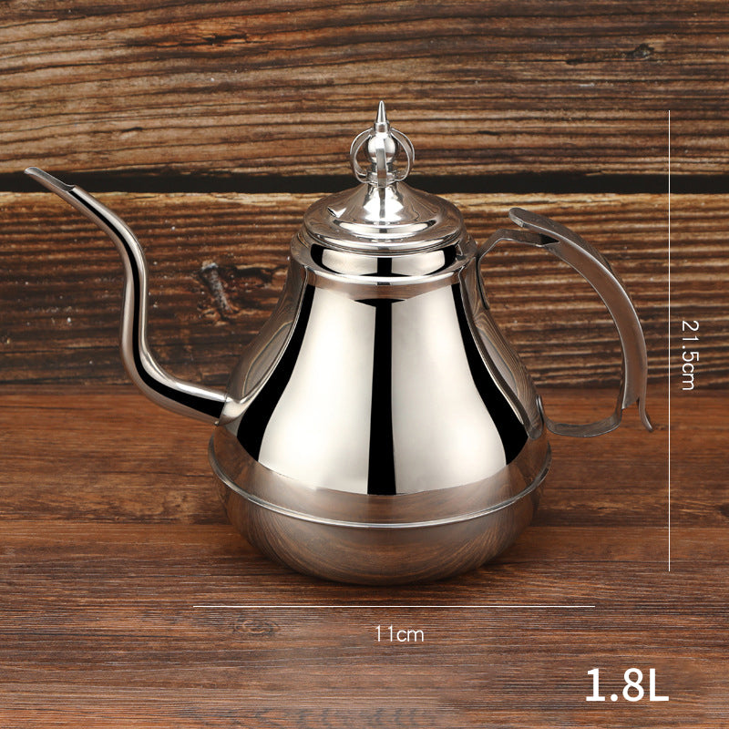 1.2/1.8L Latin Pot Stainless Steel Tea Pot with Tea Strainer Teapot Coffee Pot Induction Cooker Kettle Teaware Sets