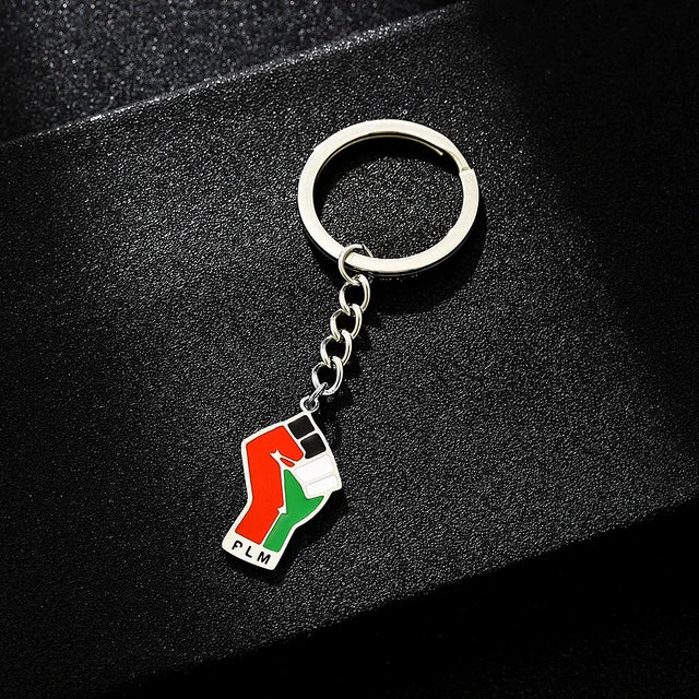 Palestine Map Pendant  keychain For Women Men Gold Color Stainless Steel Palestinian  Key Ring Charm Jewelry Patriotic Gift