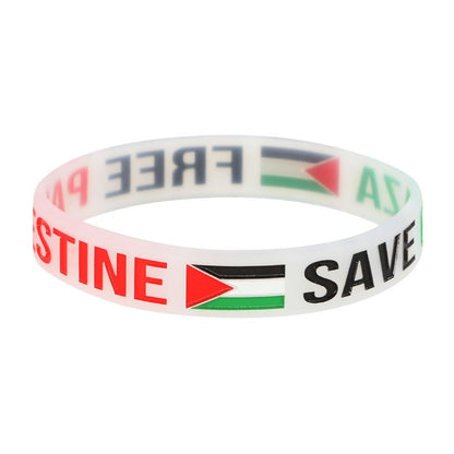 Free Palestine Silicone Bracelet SAVE GAZA Gaza Inspirational Sports Bracelet