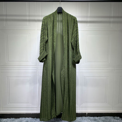 Colors Ramadan Eid Djellaba Abaya Dubai Long Sleeve Muslim Dress Kimono Opened Abaya Dubai Muslim Islam Abayas With Belt