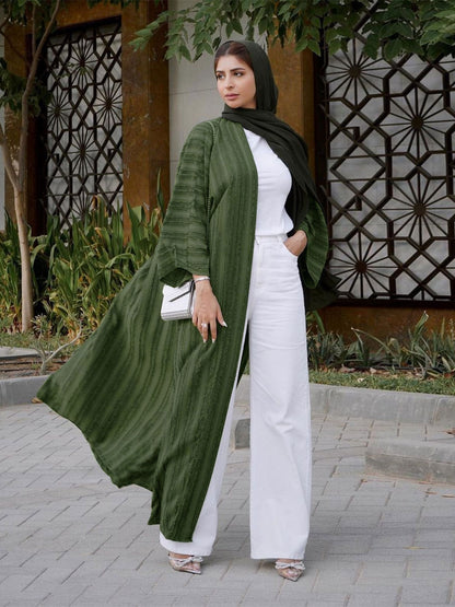 Colors Ramadan Eid Djellaba Abaya Dubai Long Sleeve Muslim Dress Kimono Opened Abaya Dubai Muslim Islam Abayas With Belt